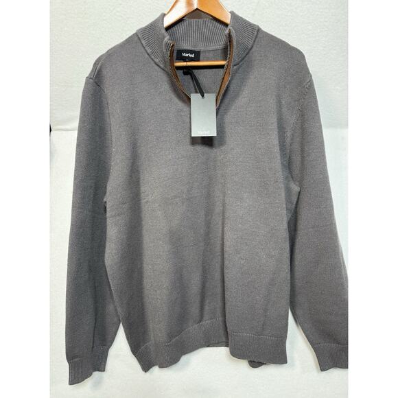 Marled Men’s Large NWT Grey Sweater 1/4 Zip W/crewed Collar. - Picture 1 of 4